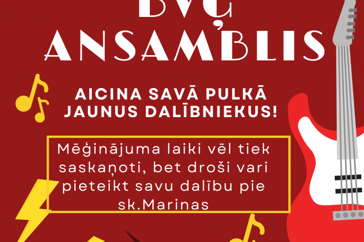 Ansamblis uzņem jaunus dalībniekus!
