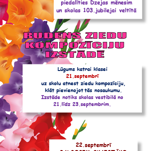 22. septembris – “Ziedu kompozīcija”