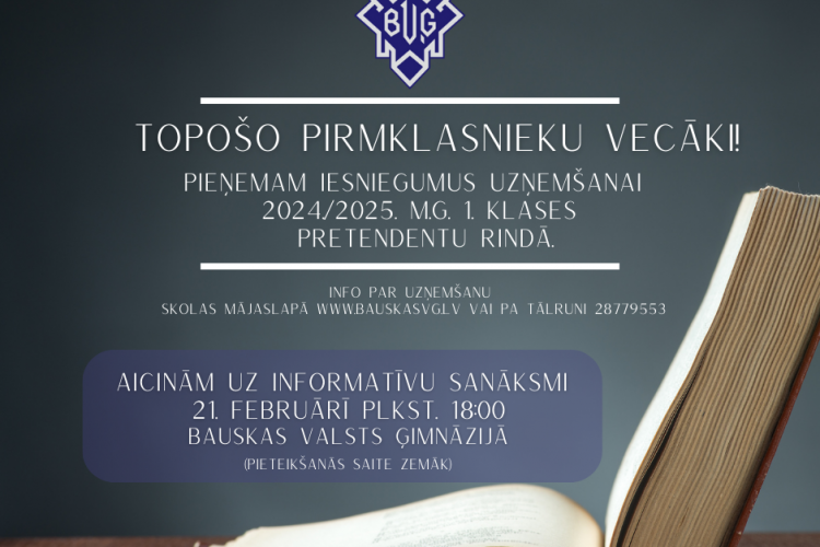 Pieteikšanās 1.klasei un sapulcei