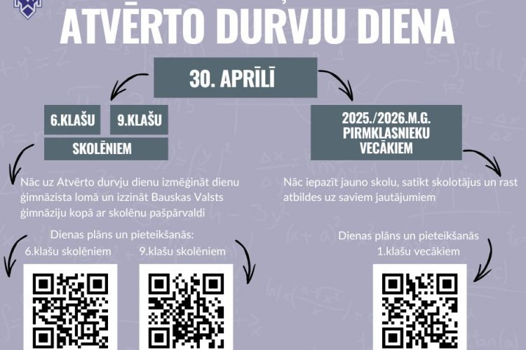 Atvērto durvju diena – 30.aprīlī