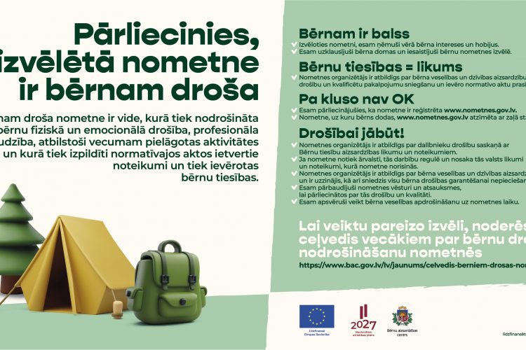Ceļvedis “Bērniem drošas nometnes izvēle”