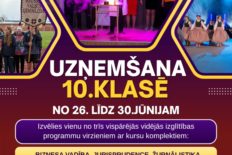 Uzņemšana 10.klasē