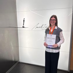 K.Strauzele pēc apbalvojuma saņemšanas